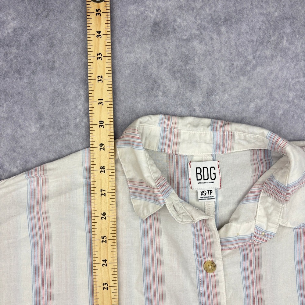 BDG Urban Outfitters Shirt Womens XS Oversized Striped Dolman Button Down Tunic - Picture 4 of 8